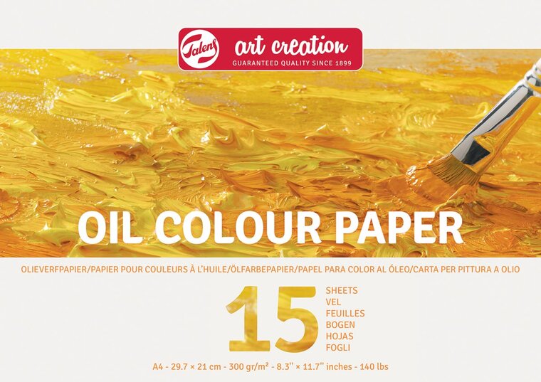 Talens Art Creation olieverfpapier, 300 g/m&sup2;, ft A4, blok van 15 vel