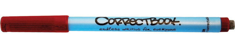 Correctbook uitwisbare pen, schrijfbreedte: 0,6mm, rood