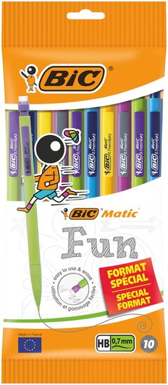 Bic Matic vulpotlood Fun 0,7 mm, ophangzakje van 10 stuks