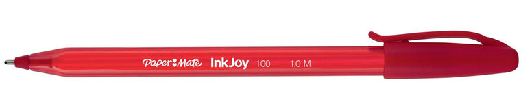 Paper Mate balpen InkJoy 100 met dop, rood