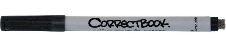 Correctbook uitwisbare pen, schrijfbreedte: 0,6mm, zwart