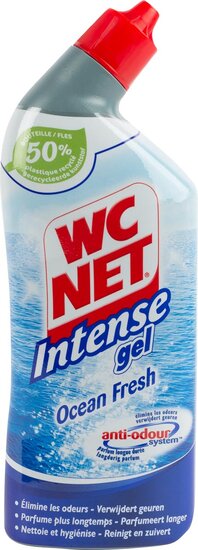 WC NET toiletreiniger Intense Ocean Fresh, fles van 750 ml