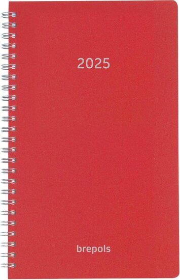 Brepols agenda Breform Polyprop 6-talig, rood, 2025