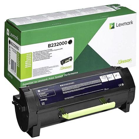 Lexmark Return Program toner B/MB2338, 2442, 2546, 2650, 3.000 pagina&#039;s, OEM B232000, zwart