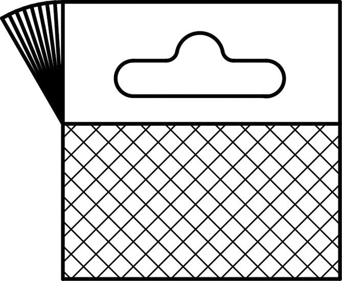 Hang tabs 50 x 50 mm, blister met 10 stuks