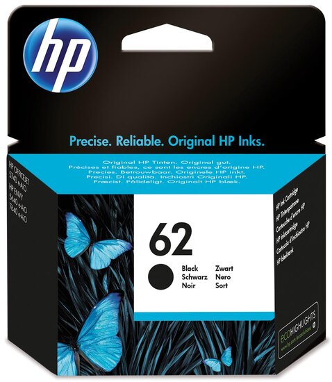 HP inktcartridge 62, 200 pagina&#039;s, OEM C2P04AE, zwart