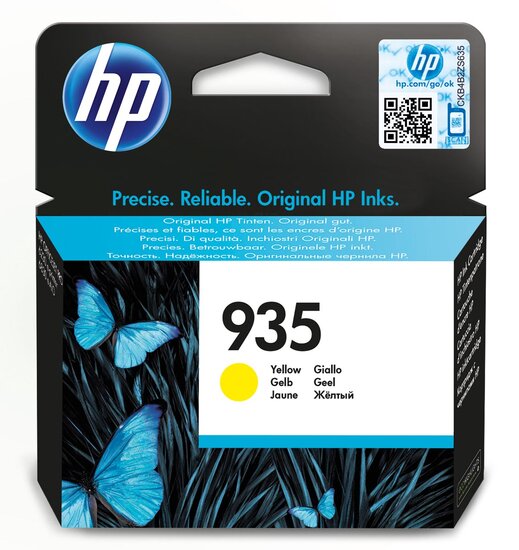 HP inktcartridge 935, 400 pagina&#039;s, OEM C2P22AE, geel