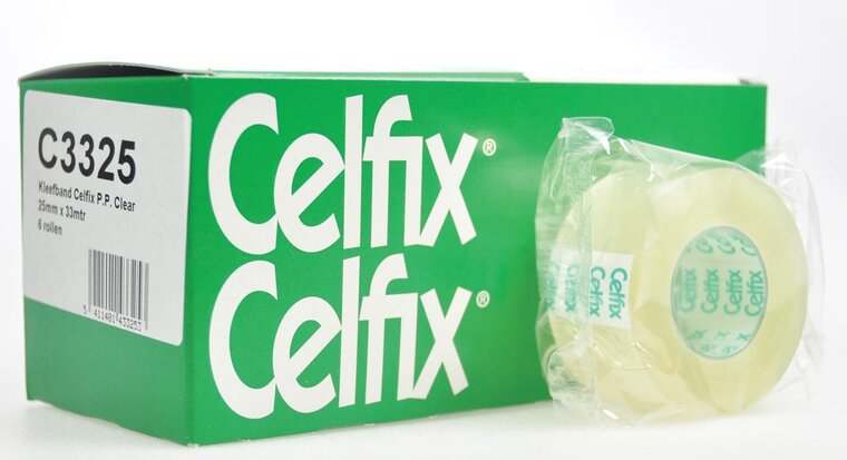 Celfix plakband PP ft 25 mm x 33 m