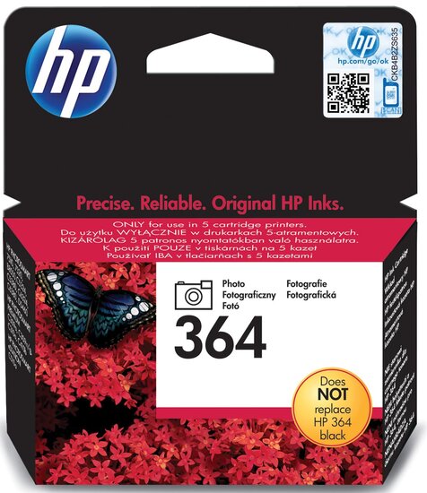 HP inktcartridge 364, 130 pagina&#039;s, OEM CB317EE, zwart foto