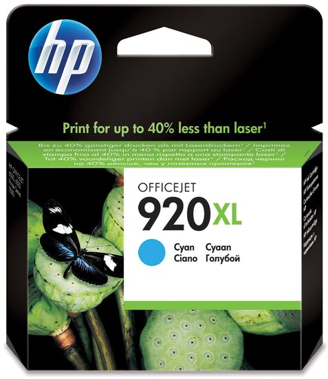 HP inktcartridge 920XL, 700 pagina&#039;s, OEM CD972AE, cyaan