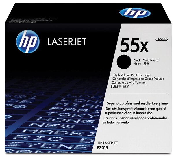 HP toner 55X, 12 500 pagina&#039;s, OEM CE255X, zwart