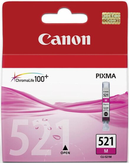 Canon inktcartridge CLI-521M, 445 pagina&#039;s, OEM 2935B001, magenta