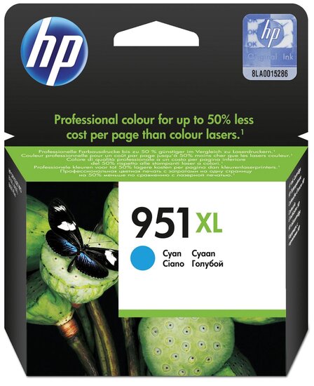 HP inktcartridge 951XL, 1.500 pagina&#039;s, OEM CN046AE, cyaan