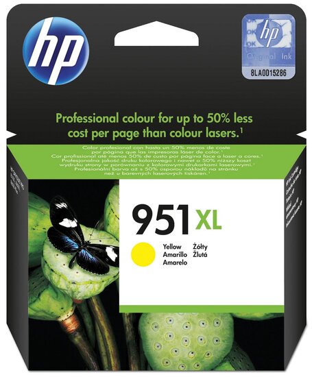 HP inktcartridge 951XL, 1.500 pagina&#039;s, OEM CN048AE, geel