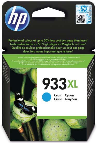 HP inktcartridge 933XL, 825 pagina&#039;s, OEM CN054AE, cyaan