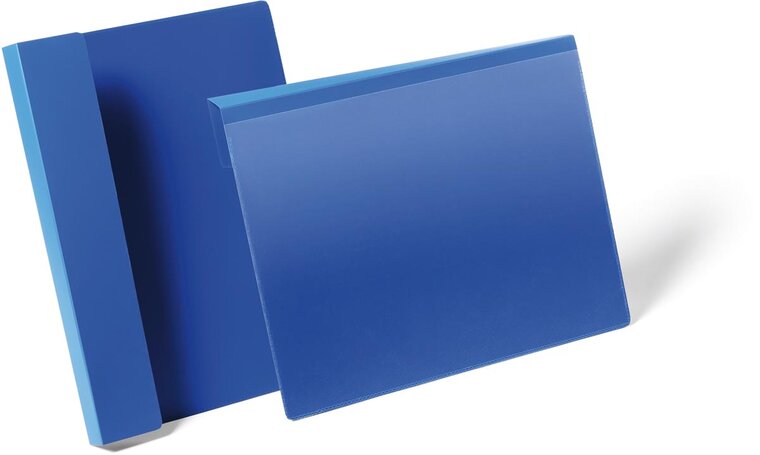 Durable documentenhouder, met vouw, voor ft A4, liggend, blauw, doos van 50 stuks