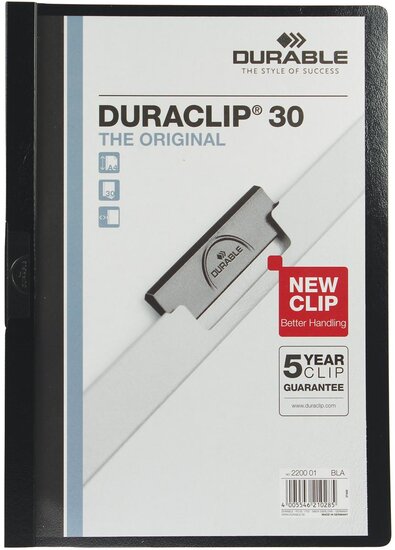 Durable klemmap Duraclip Original 30 zwart