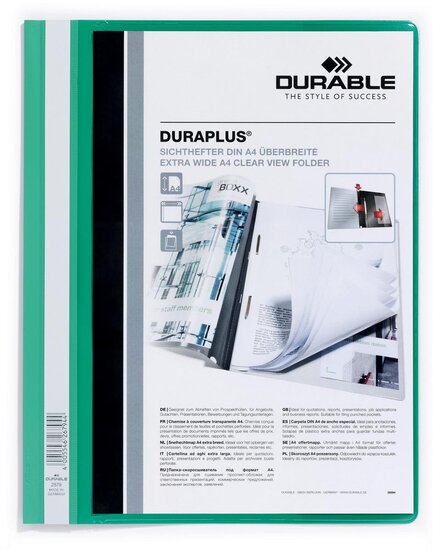 Durable personaliseerbare snelhechtmap Duraplus groen