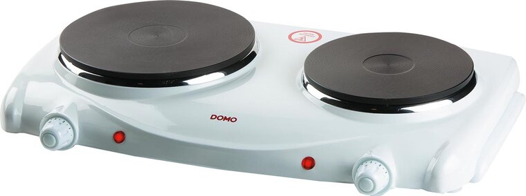 Domo elektrische kookplaat, 1000-1500W, wit