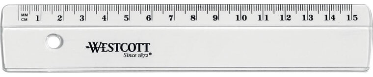 Westcott plastic lat 15 cm