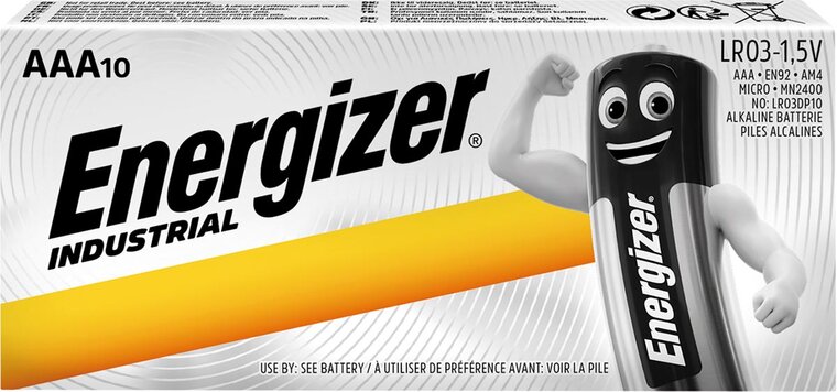 Energizer Industrial alkaline batterij AAA/LR03/E92, 10 stuks