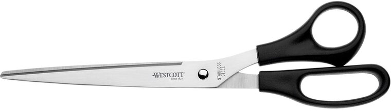 Westcott schaar 26 cm, asymmetrische ogen, zwart