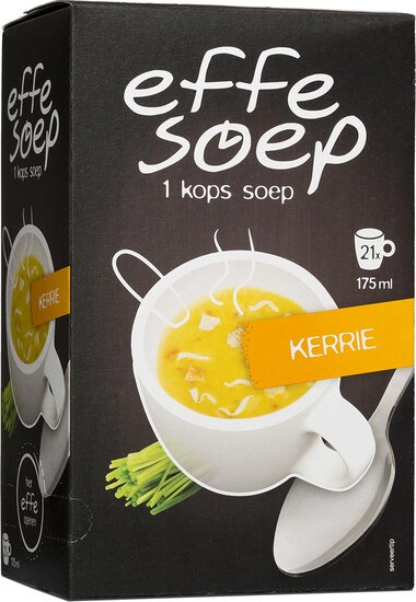 Effe Soep 1-kops, kerrie, 175 ml, doos van 21 zakjes