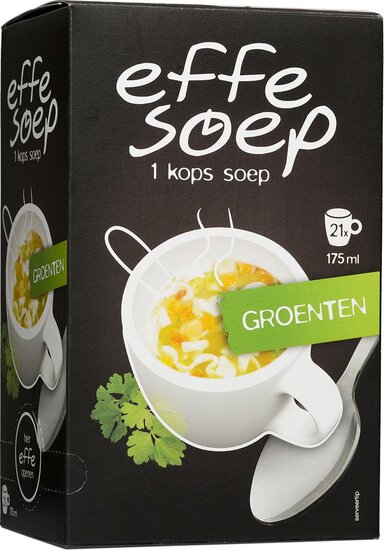 Effe Soep 1-kops, groenten, 175 ml, doos van 21 zakjes