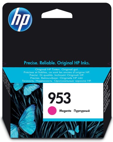 HP inktcartridge 953, 630 pagina&#039;s, OEM F6U13AE, magenta