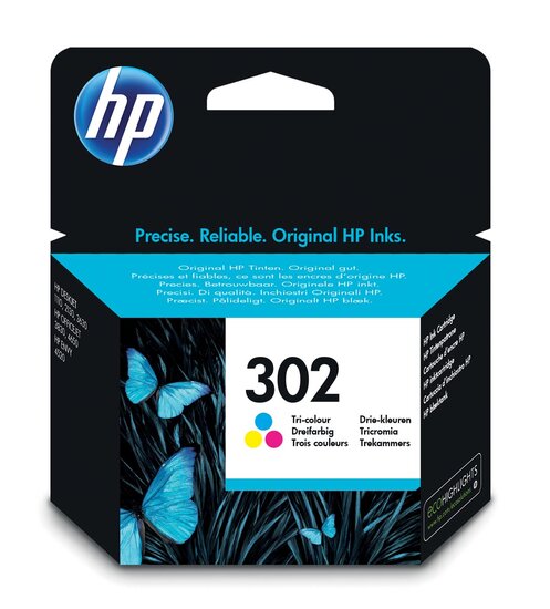 HP inktcartridge 302, 165 pagina&#039;s, OEM F6U65AE, 3 kleuren