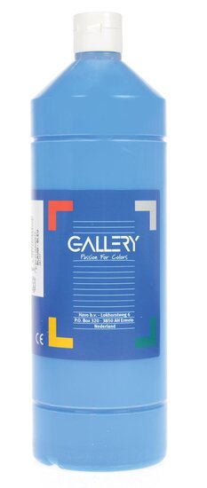 Gallery plakkaatverf, flacon van 1 l, blauw