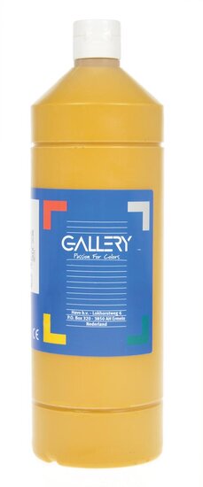 Gallery plakkaatverf, flacon van 1 l, oker