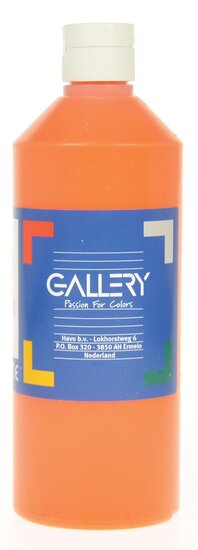 Gallery plakkaatverf, flacon van 500 ml, oranje