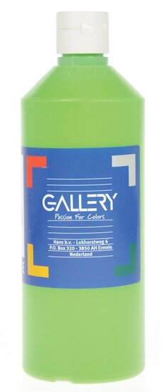 Gallery plakkaatverf, flacon van 500 ml, lichtgroen