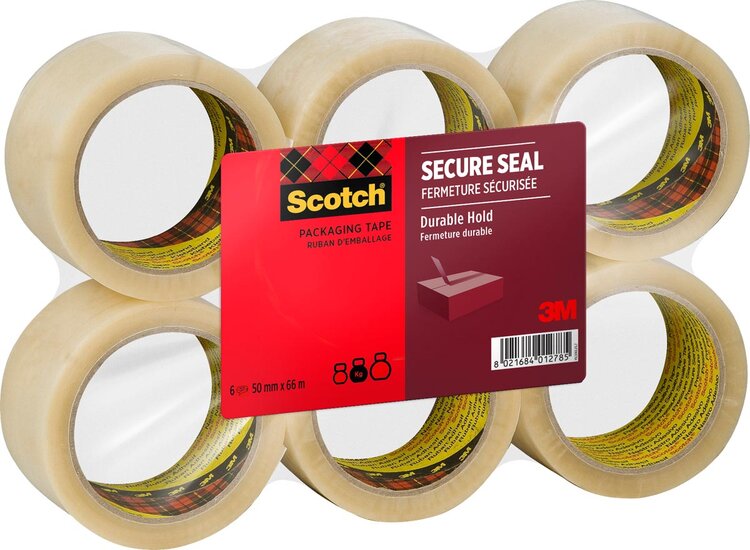 Scotch verpakkingsplakband Heavy, ft 50 mm x 66 m, transparant, pak van 6 stuks