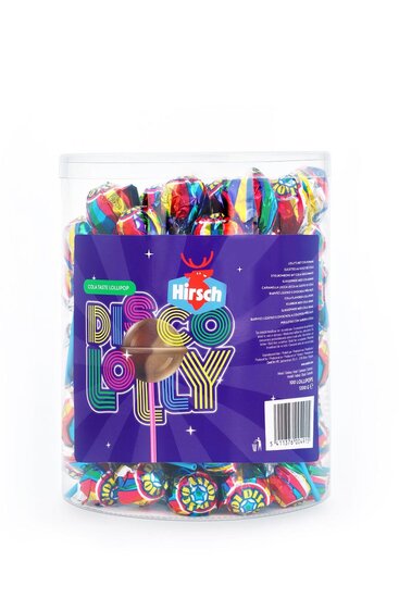 Hirsch Disco Lolly, 100 stuks, pot van 1,2 kg