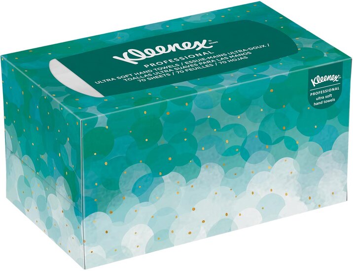 Kleenex papieren handdoeken Ultra Soft Pop-up, intergevouwen, 1-laags, 70 vellen, dispenserdoos