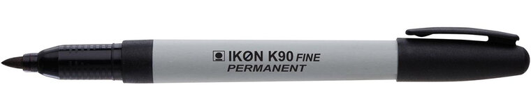 Ikon permanent marker met fijne harde punt, zwart