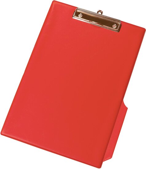 Q-CONNECT klemplaat, PVC, ft A4,rood