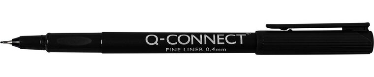 Q-CONNECT fineliner, 0,4 mm, zwart