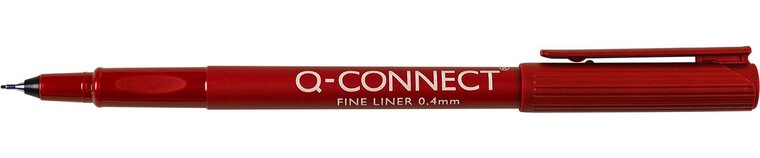 Q-CONNECT fineliner, 0,4 mm, rood