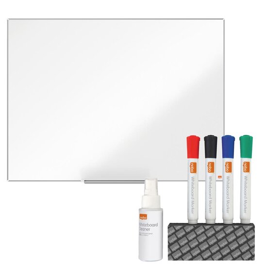 ACTIE NOBO : 1 x Impression Pro whiteboard, emaille, 90 x 120 cm (1915396) + GRATIS 1 x Starterkit