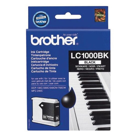 Brother inktcartridge, 500 pagina&#039;s, OEM LC-1000BK, zwart