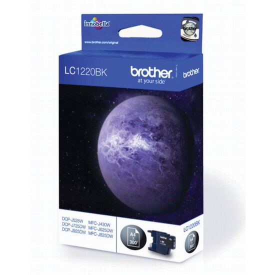 Brother inktcartridge, 300 pagina&#039;s, OEM LC-1220BK, zwart