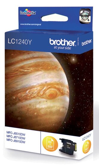 Brother inktcartridge, 600 pagina&#039;s, OEM LC-1240Y, geel