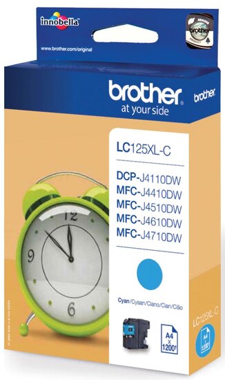 Brother inktcartridge, 1.200 pagina&#039;s, OEM LC-125XLC, cyaan