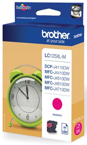 Brother inktcartridge, 1.200 pagina&#039;s, OEM LC-125XLM, magenta