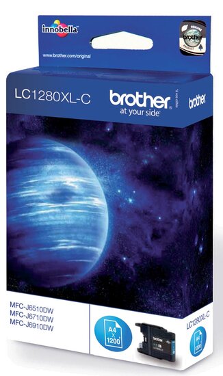 Brother inktcartridge, 1.200 pagina&#039;s, OEM LC-1280XLC, cyaan