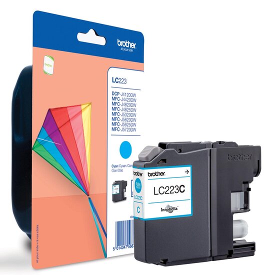 Brother inktcartridge, 600 pagina&#039;s, OEM LC-223C, cyaan