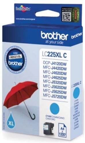 Brother inktcartridge, 1.200 pagina&#039;s, OEM LC-225XLC, cyaan